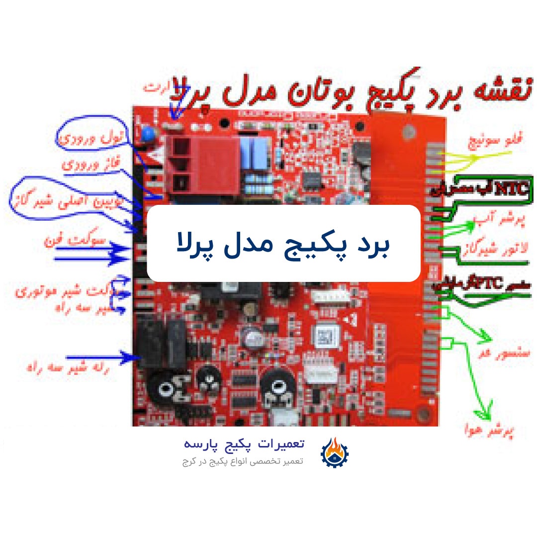 نقشه برد پکیج بوتان مدل های اپتیما، کالدا ونزیا و cv424s - پارسه سرویس